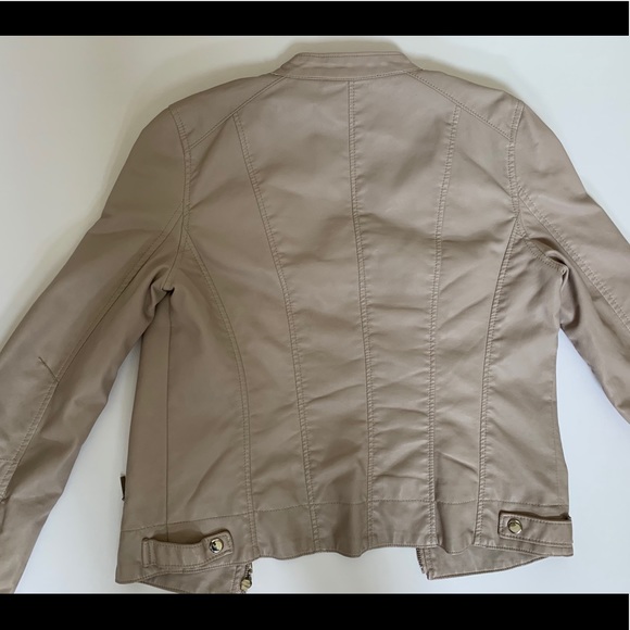 Calvin Klein Tan Leather Jacket (HOST PICK) - Picture 5 of 5